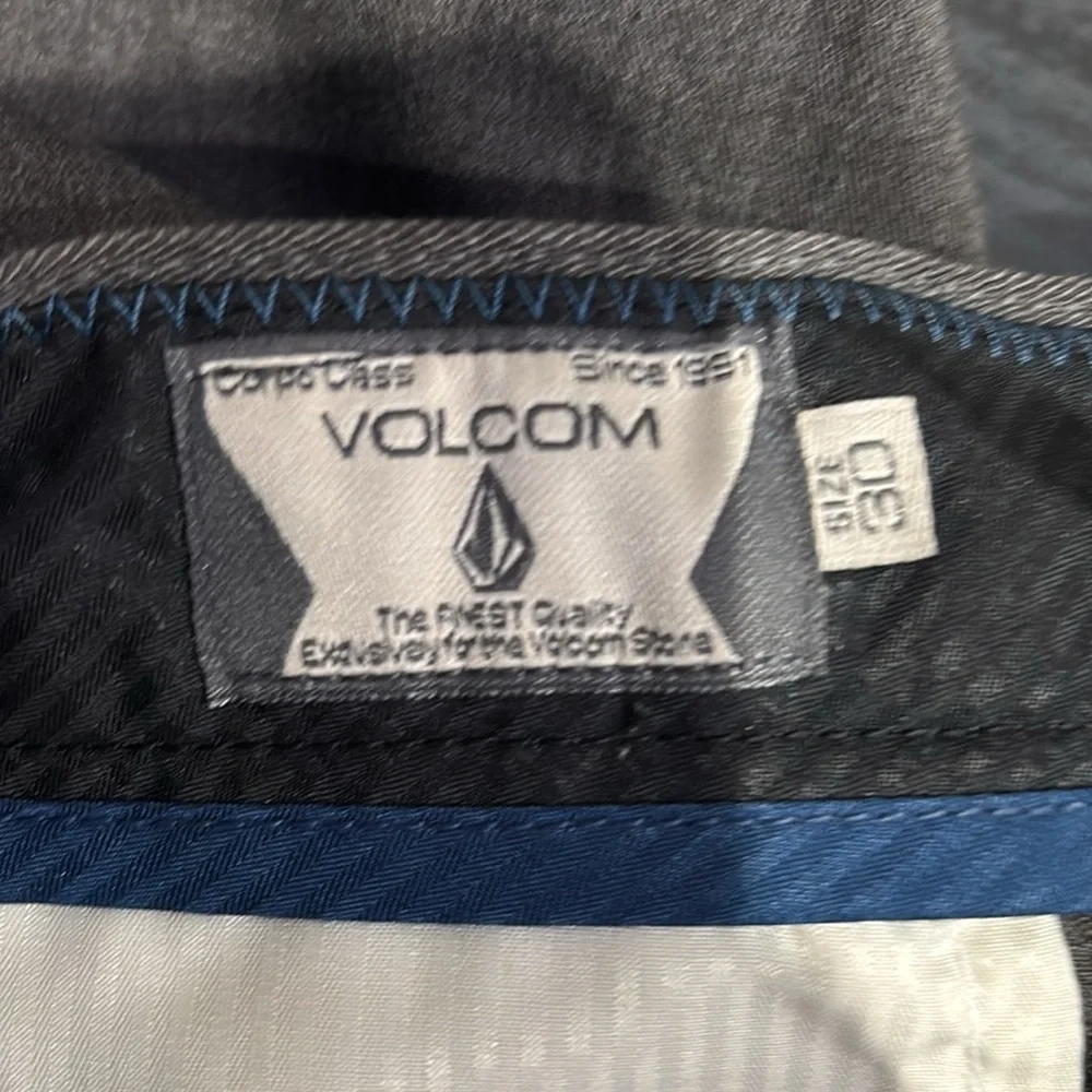 Volcom Charcoal Flat Front Shorts